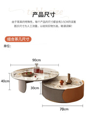 Unique Aesthetic Coffee Marble European  Tables