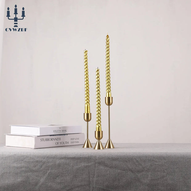 3Pcs/Set European style Metal Candle Holders