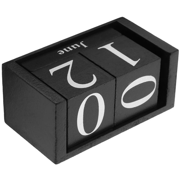 Wooden Block Calendar Elegant Office Desk