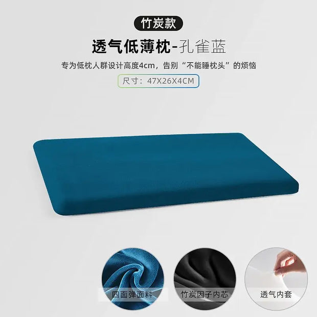 Low pillow cervical spine protection sleep aid