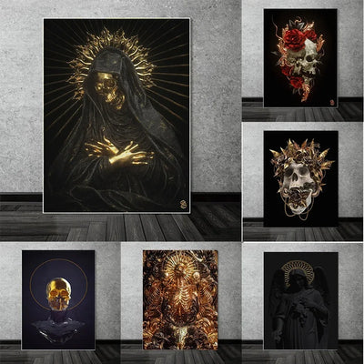 Canvas Painting Santa muerte Saint Death Wall Art
