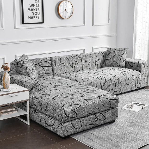 1pc Flower Printed Elastic Sofa Cover