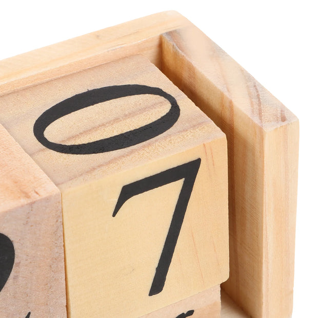 Wooden Block Calendar Elegant Office Desk