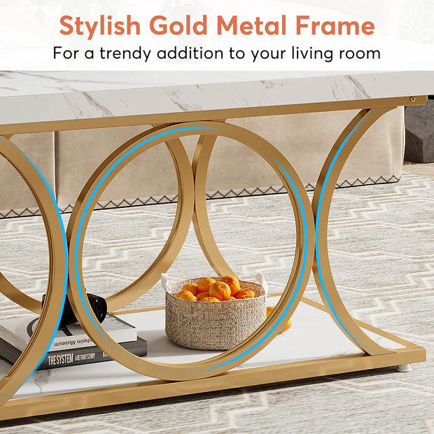 47.24-inch Modern Coffee Tables for Living Room