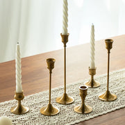 3pc Candlestick Holders Kit Brass Gold for Wedding Party Dinning