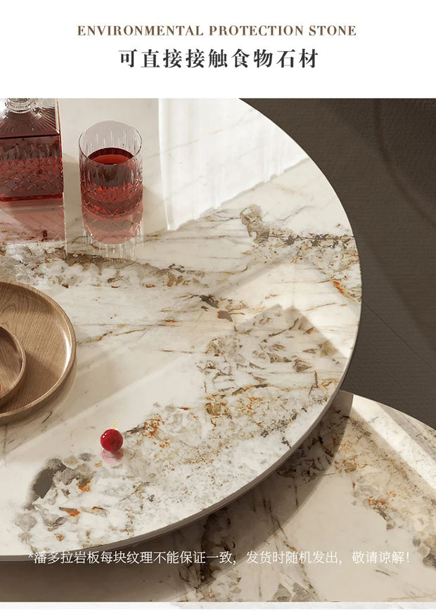 Unique Aesthetic Coffee Marble European  Tables