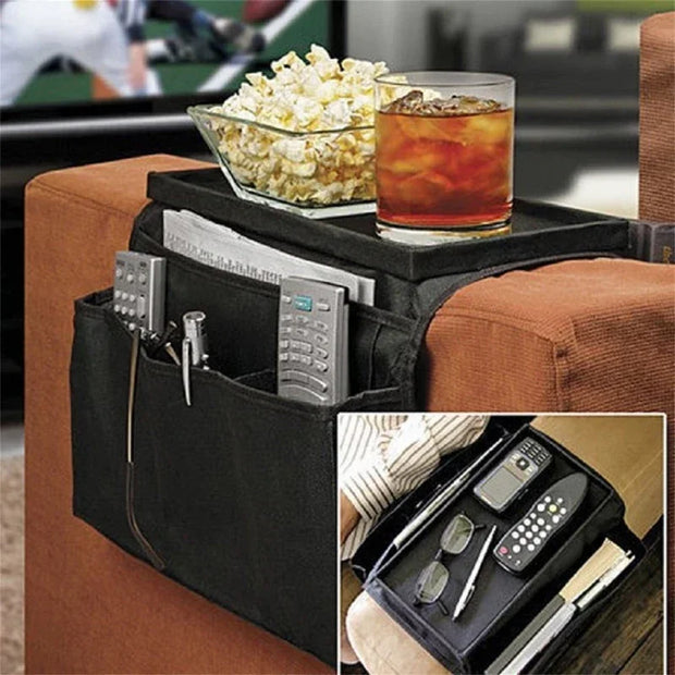 1pc multi pocket sofa armrest tray