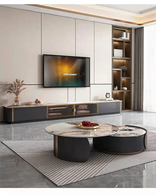 Unique Aesthetic Coffee Marble European  Tables