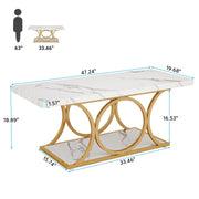 47.24-inch Modern Coffee Tables for Living Room