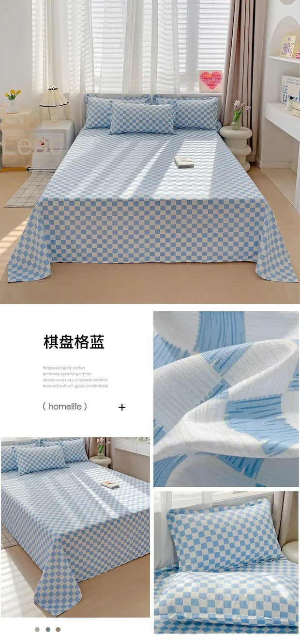 High Quality Soft Home Bed Sheets Linen Queen Size Bedspread