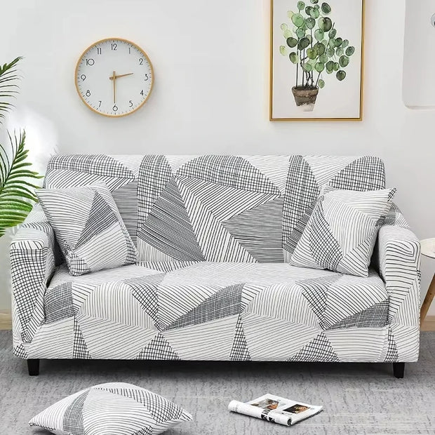 1pc Flower Printed Elastic Sofa Cover