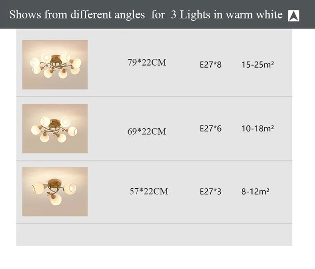 BOTIMI Home Decorative Glass Chandelier