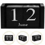Wooden Block Calendar Elegant Office Desk