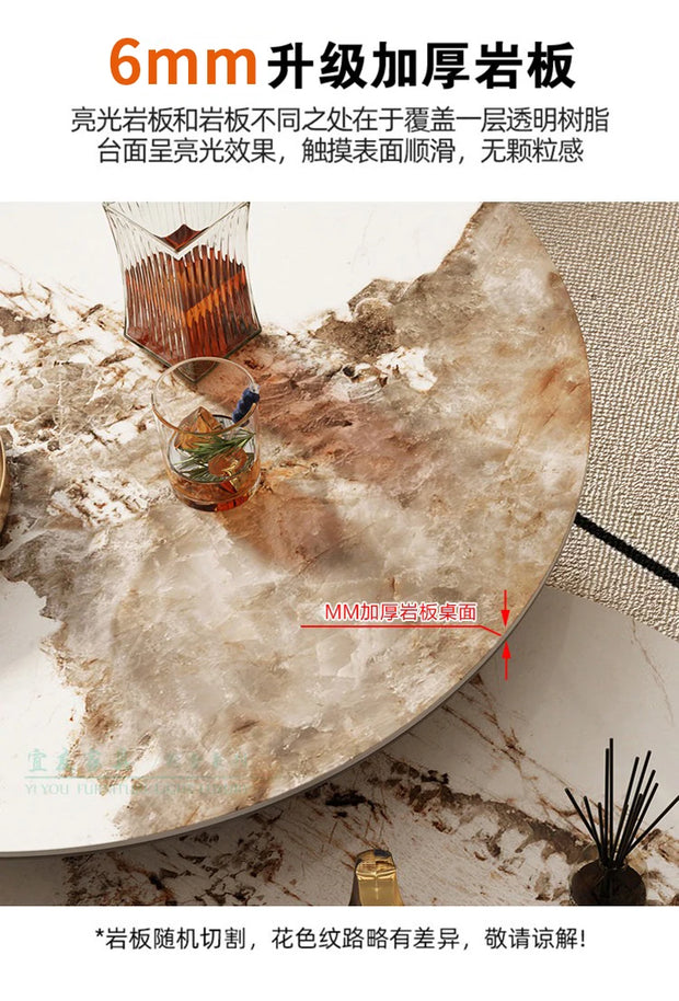 Unique Aesthetic Coffee Marble European  Tables
