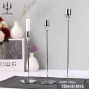 3Pcs/Set European style Metal Candle Holders