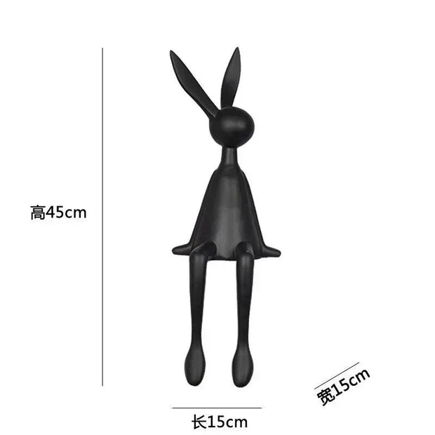 45cm Light Luxury Rabbit Sitting Posture Ornament
