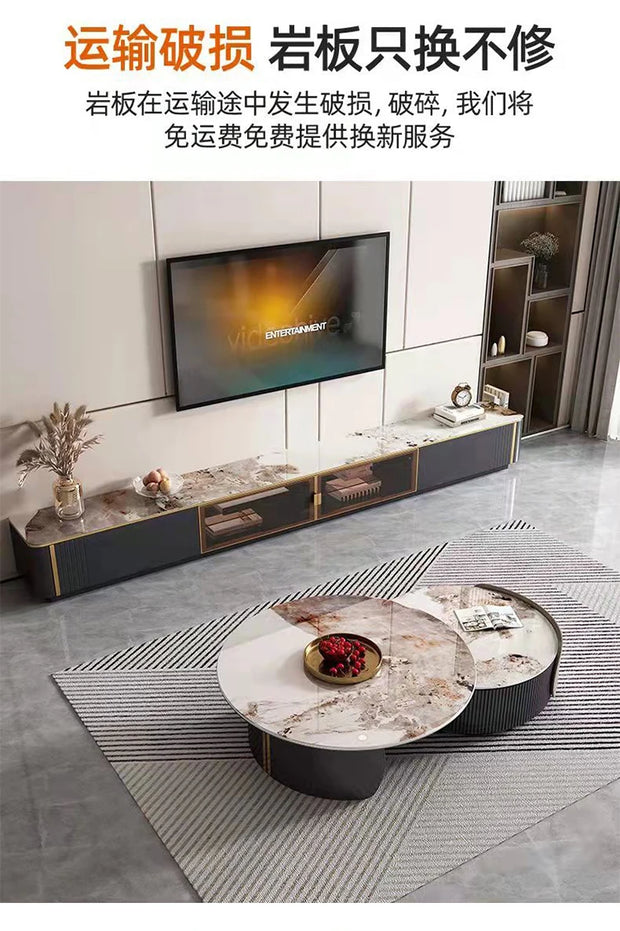 Unique Aesthetic Coffee Marble European  Tables