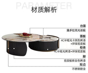 Unique Aesthetic Coffee Marble European  Tables