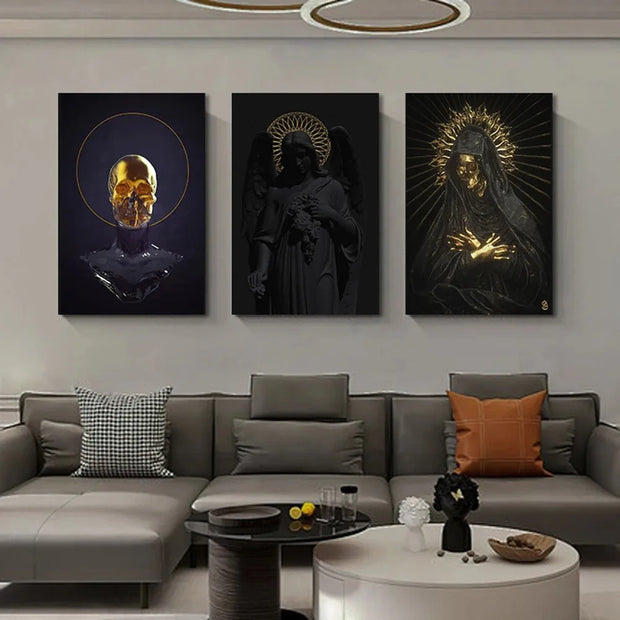 Canvas Painting Santa muerte Saint Death Wall Art