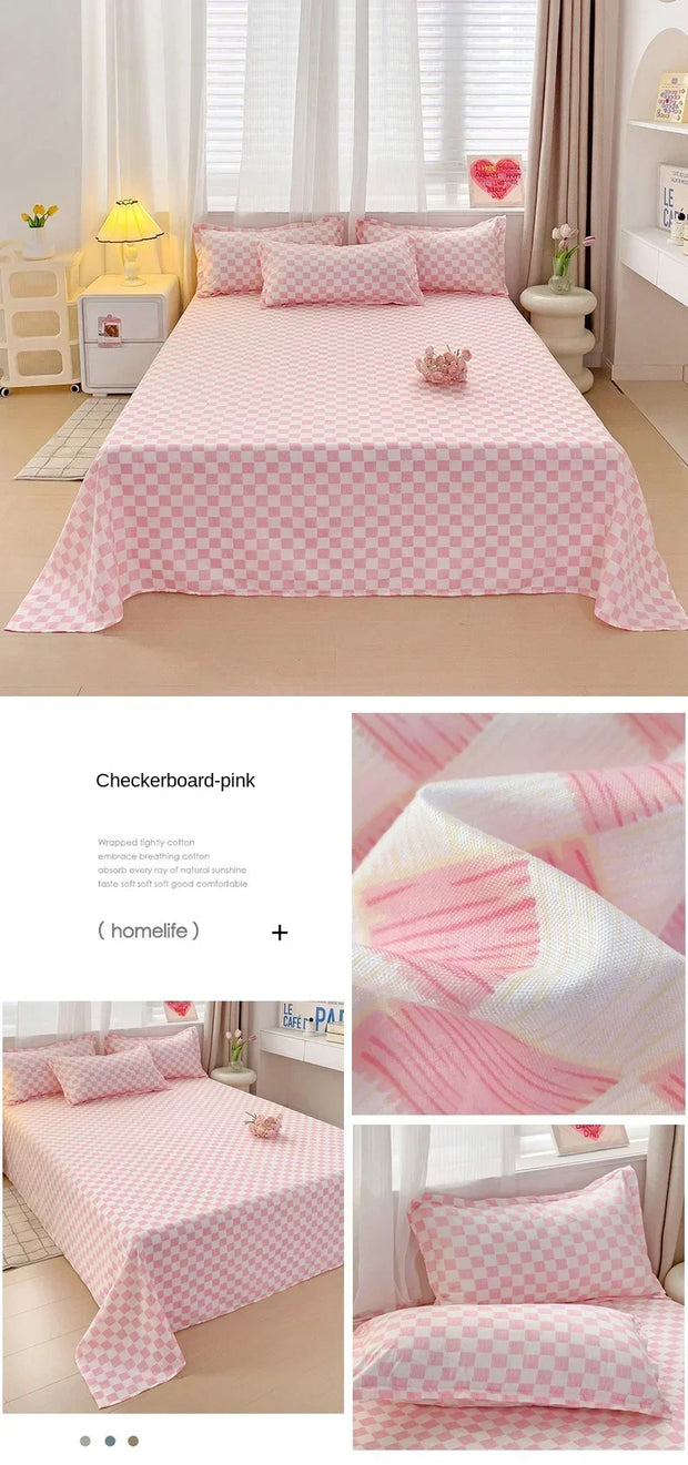 High Quality Soft Home Bed Sheets Linen Queen Size Bedspread